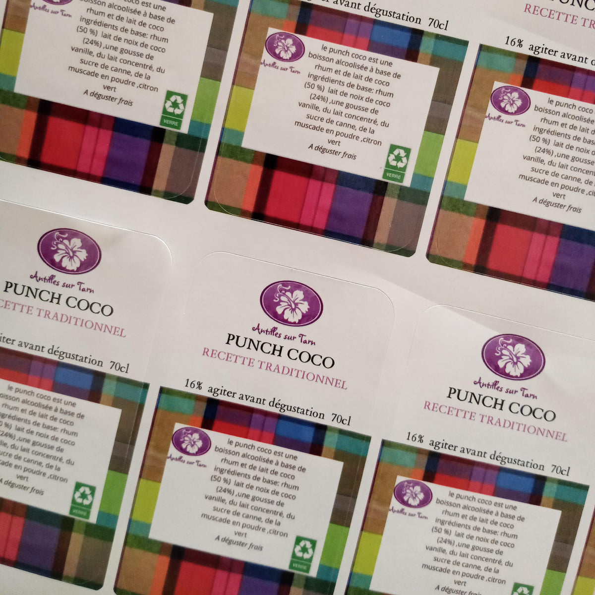 Punch Coco Artisanal 70cl Lot de 6
