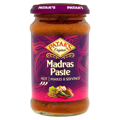 Pâte de curry indienne Madras très épicé 283gl PATAK'S