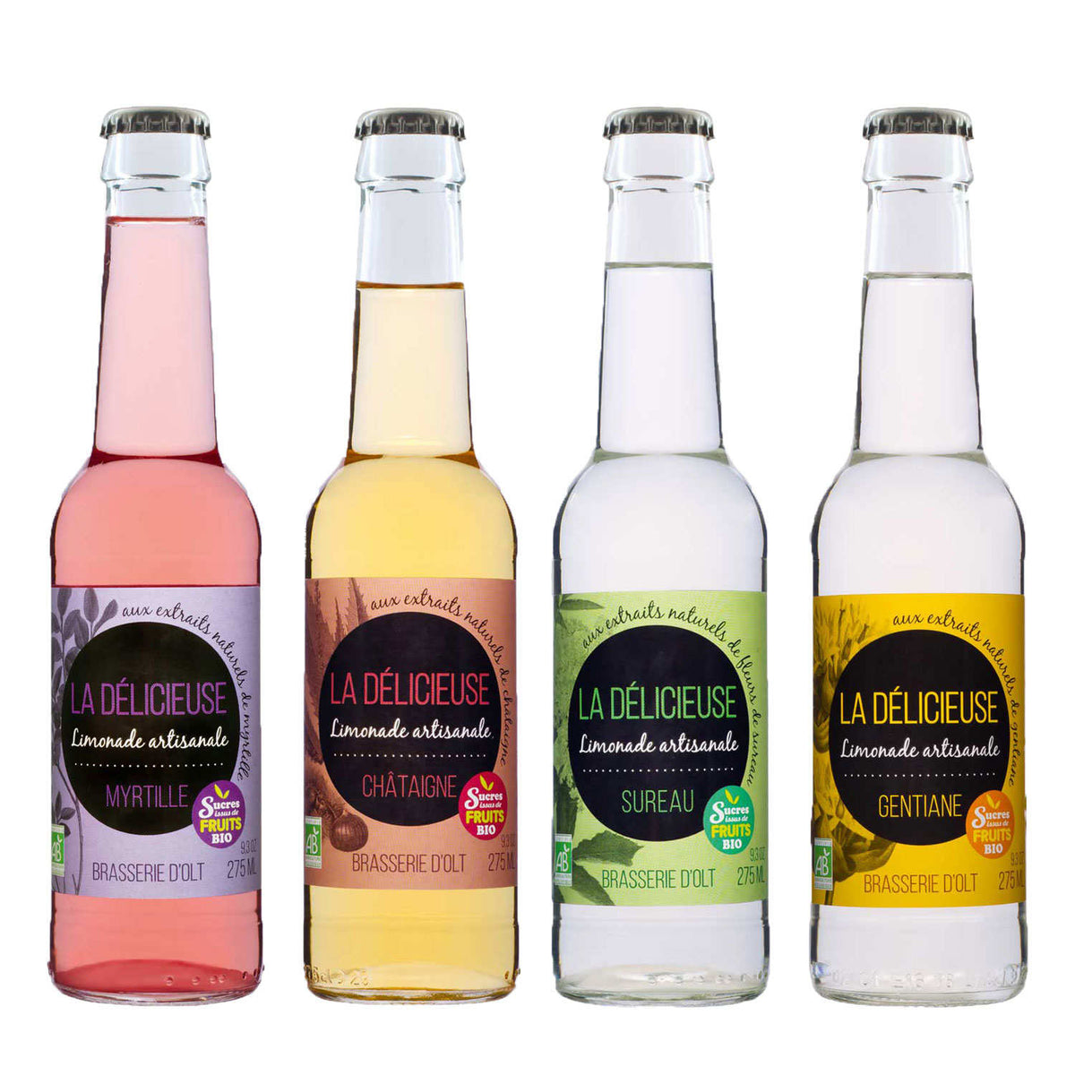 Assortiment de 4 limonades bio artisanales Brasserie d'Olt