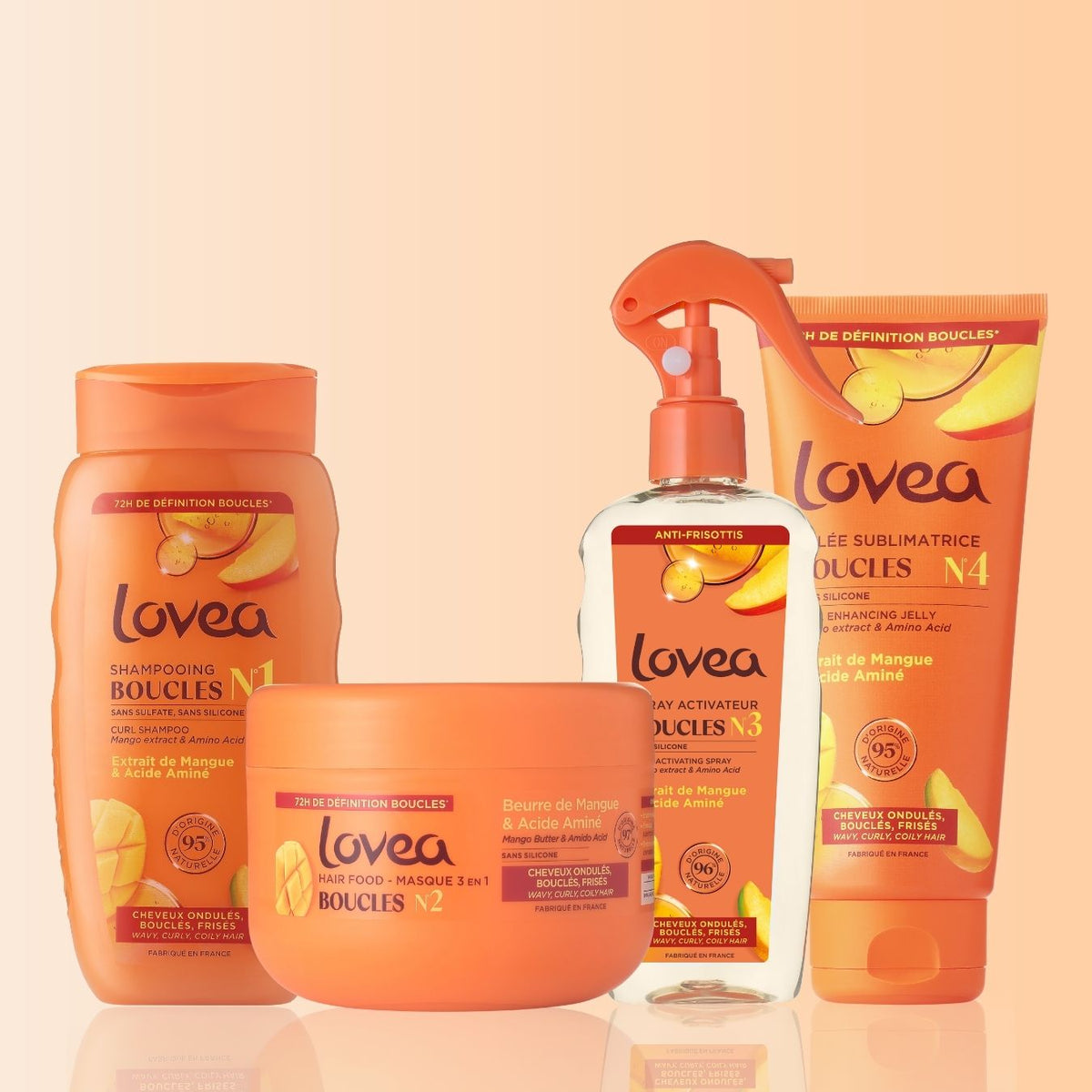 Coffret Routine Cheveux Bouclés, Extrait au Beurre de Mangue LOVEA