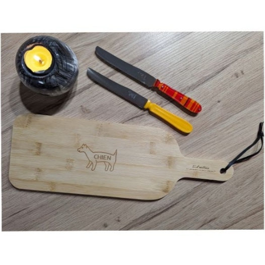 Plateau Apéro gravure Couteau Chien