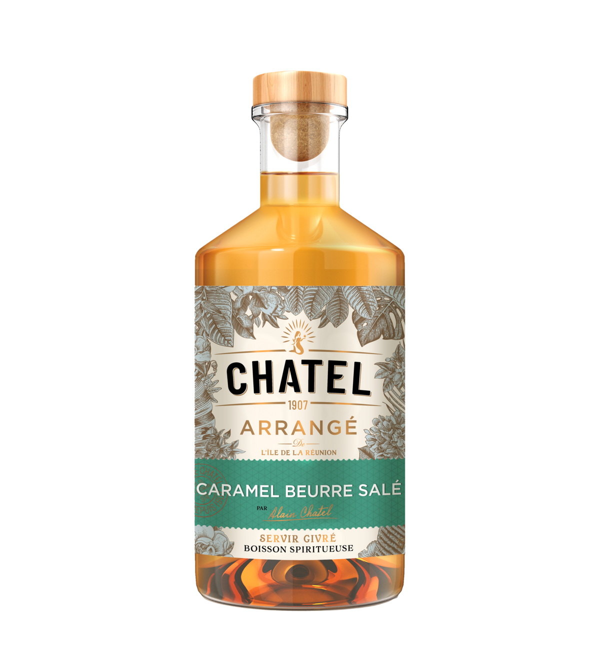 Rhum Arrangés Chatel Caramel beurre salée flambée 35 ° – 70 cl