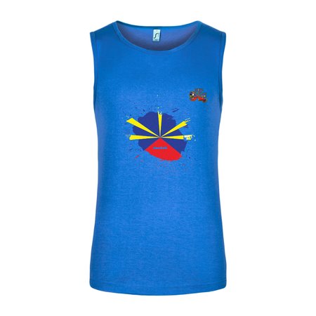 T-shirt Justin 974 La Réunion Bleu
