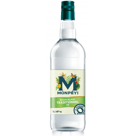 Rhum blanc traditionnel 49° 1L Monpéyi
