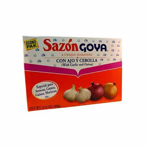 Cube assaisonnement Oignions Goya 3.52oz 100g (con ajo)