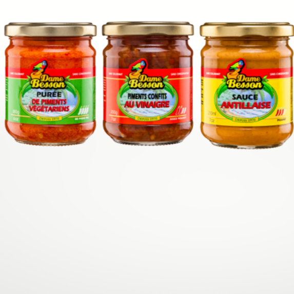 Assortiment de 4 sauces piquantes Dame Besson Coffret