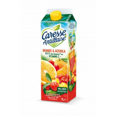 Nectar de jus frais caresse antillaise acerola 1L