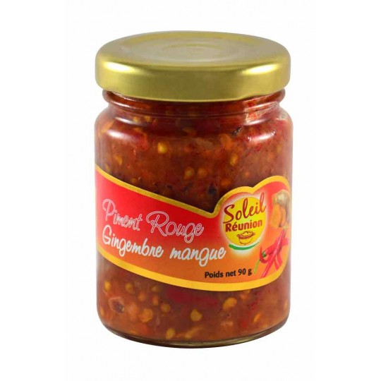 Pâte de piment rouge gingembre mangue Soleil Réunion 90g