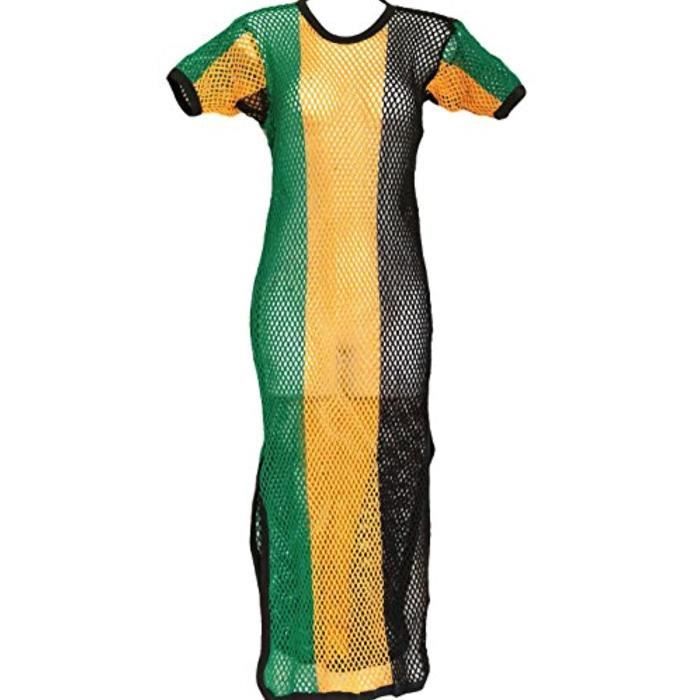 Robe Rasta Corde, Maxi Coton Transparent Fentes sur Les Côtés taille unique
