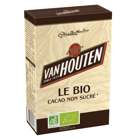 Poudre de Cacao Bio en poudre non sucré Van Houten 250 g