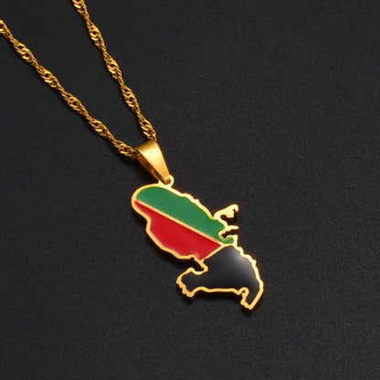 Collier avec pendentif carte Madinina