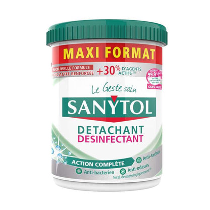 Sanytol - Poudre Détachante Désinfectante Linge, Bactéricide, Virucide - Sans Javel - Préserve Fibres et Couleurs dès 30°C