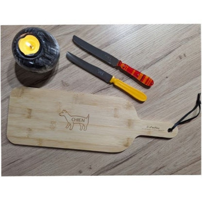 Plateau Apéro gravure Couteau Chien