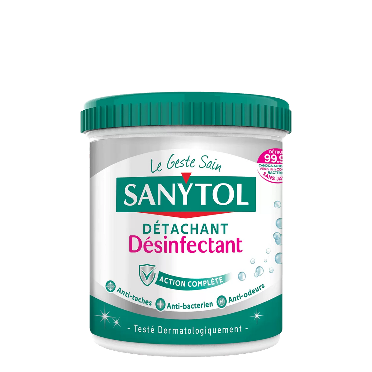 Sanytol - Poudre Détachante Désinfectante Linge, Bactéricide, Virucide - Sans Javel - Préserve Fibres et Couleurs dès 30°C
