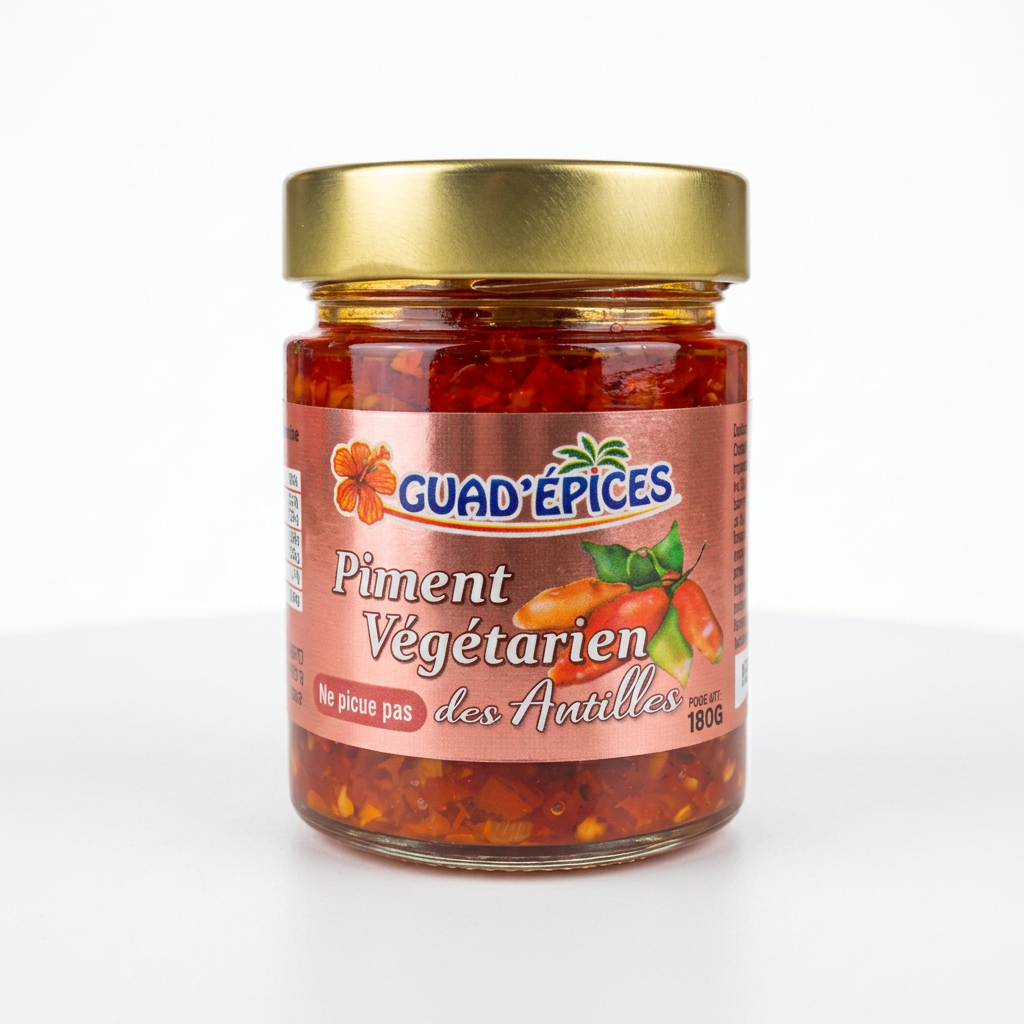 Purée de piment végétarien 180g Guad’epice Guadeloupe
