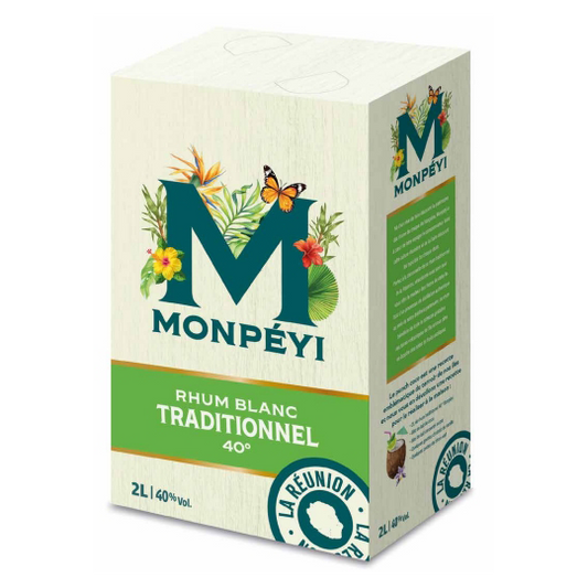 Rhum blanc traditionnel 40° Bib 2L Monpéyi