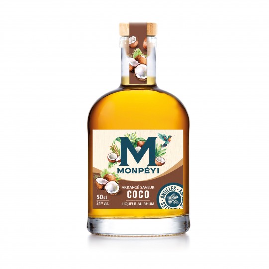 Rhum Arrangé saveur coco 31° 50cl Monpéyi