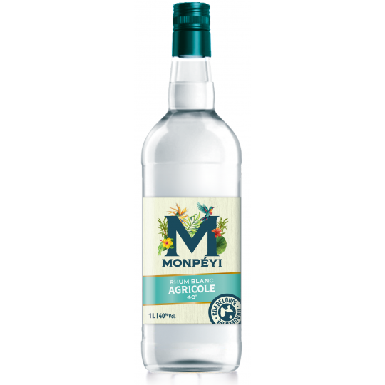 Rhum blanc agricole 40° 1L Monpéyi