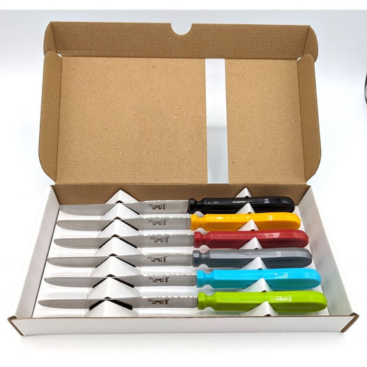 Coffret de 6 Couteaux Chien ® Manche Coloré