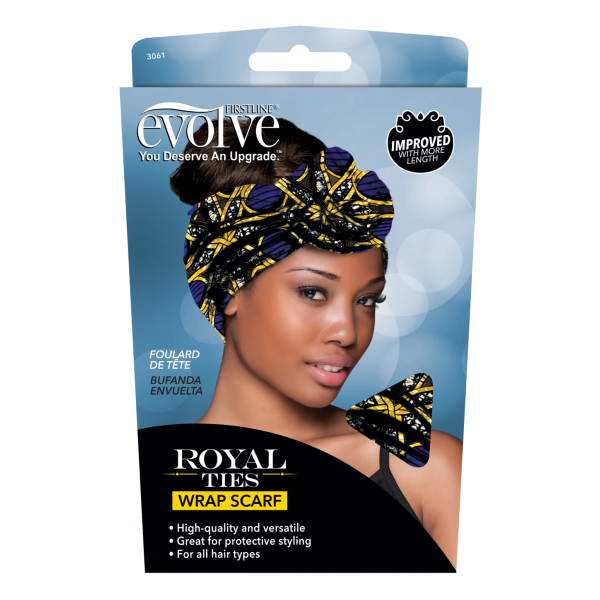 Foulard de tête BLEU ROYAL TIES WRAP SCARF (Evolve)