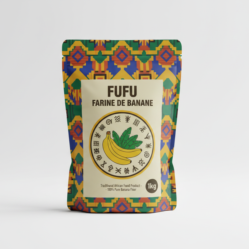 Fufu Farine de Banane Plantain (Vrai Foutou) –  1kg