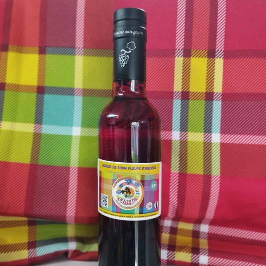 Punch Liqueur de rhum Fleurs d'hibiscus Artisanal 18°