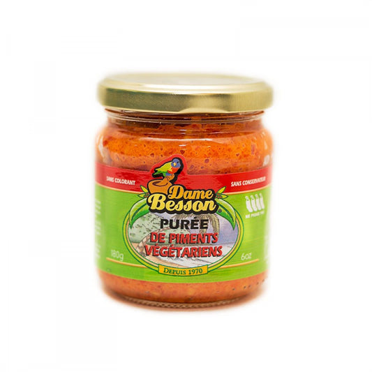 Purée de piments végétariens 180g Dame Besson - Lot de 6