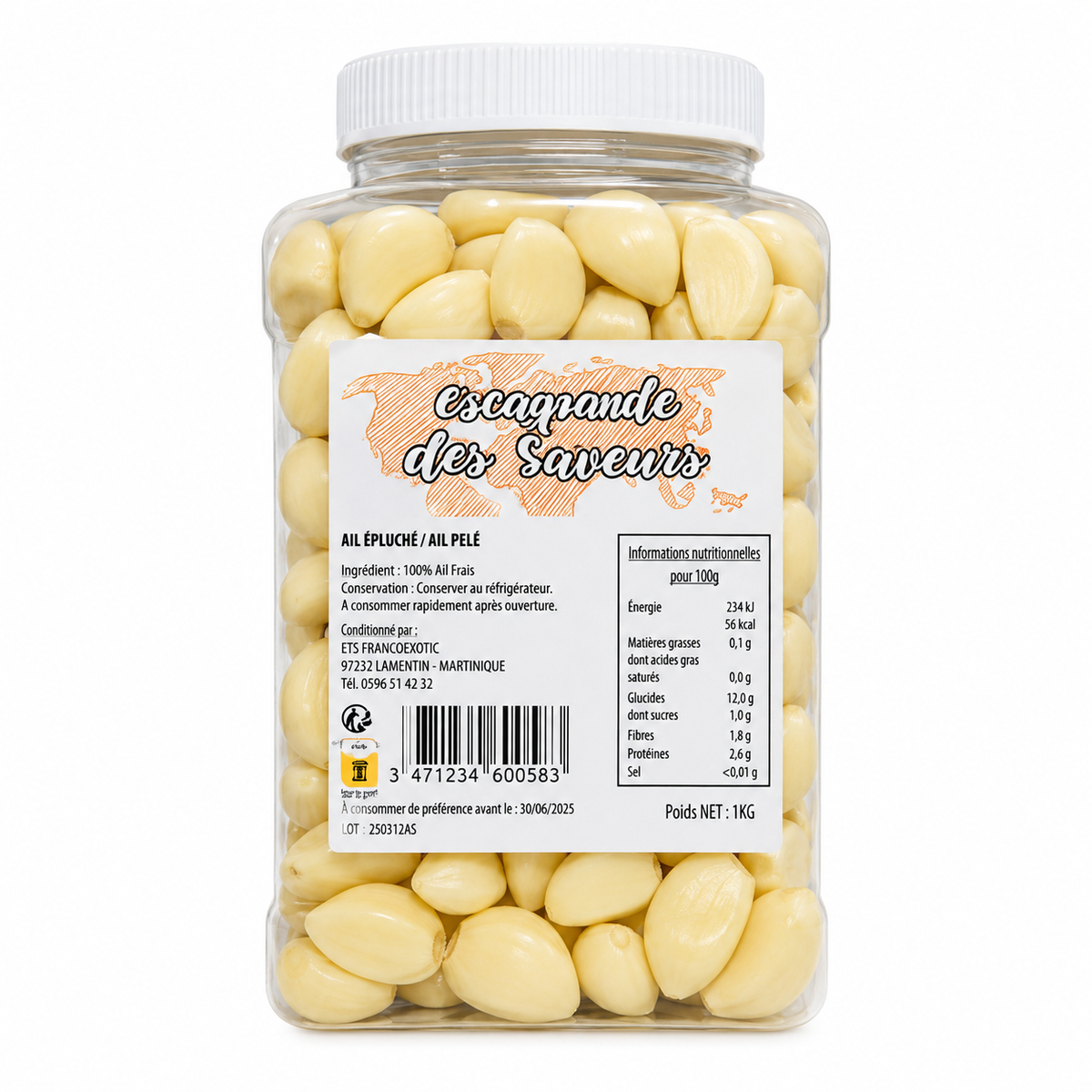 Ail pelé 1kg