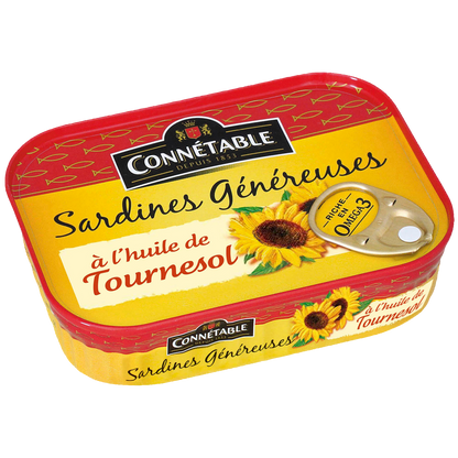 Sardines à l'huile de tournesol Connetable 135g