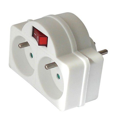 Bloc 2 prises 16A+T + interrupteur GEFOM