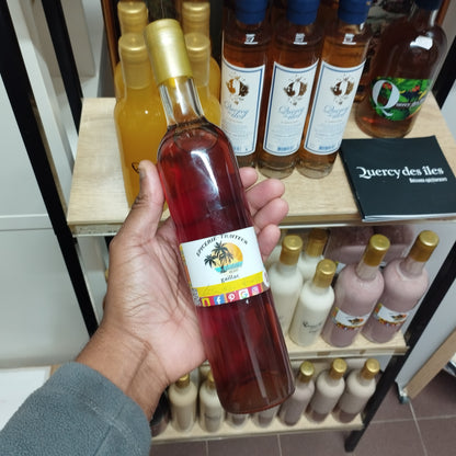 Punch Liqueur de rhum Fleurs d'hibiscus Artisanal 18°