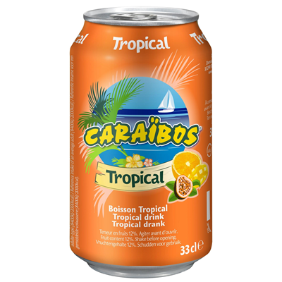 Boisson aux fruits exotiques 33 cl boîte Caraïbos