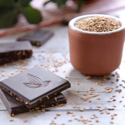 Chocolat Noir bio Ethiquable Sésame Caramélisé 65% Haïti