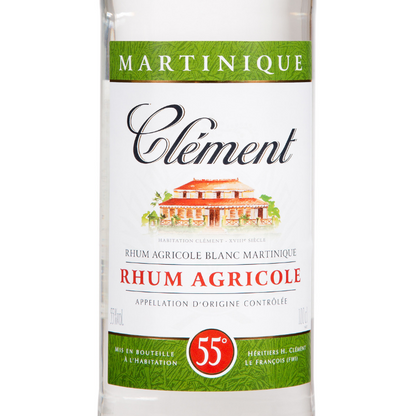 Rhum blanc agricole Clement 55° 1L Martinique
