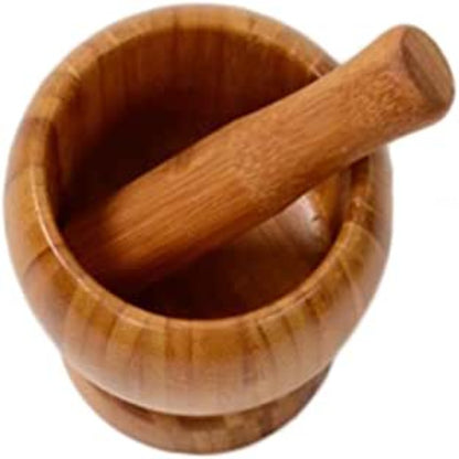 Pilon de mortier en bois