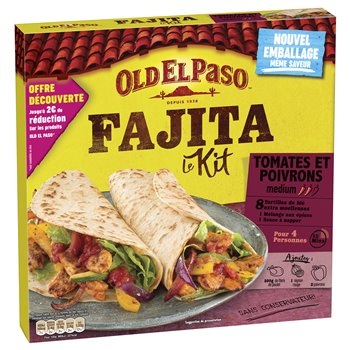 Kit fajita Old El Paso Tomate poivrons - 500g
