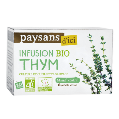 Infusion Bio Ethiquable thym Massif Central 30gr 20 sachets 