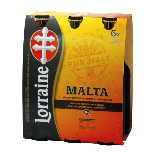 Malta bouteille pack 6 x 33cl Lorraine Martinique