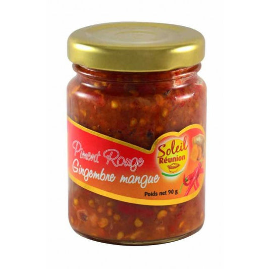 Pâte de piment rouge gingembre mangue Soleil Réunion 90g