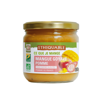 Purée de Mangue Goyave Pomme Bio Ethiquable 380g
