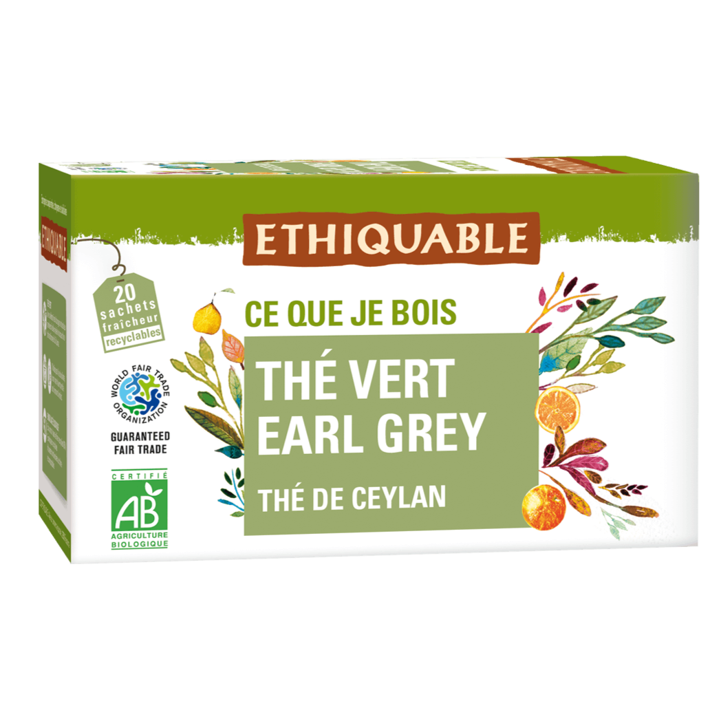 Thé vert Earl Grey Ethiquable 36g 
