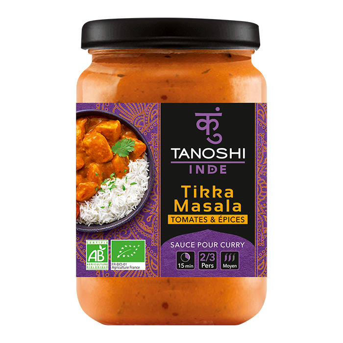 Sauce curry tikka masala Bio TANOSHI